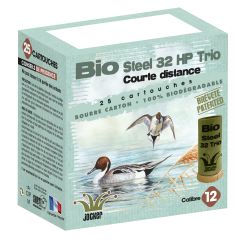 Boîte de 25 cartouches Jocker BIO STEEL 32 HP Trio C/12/70/25 - Bourre biodégradable - N°3/5/7