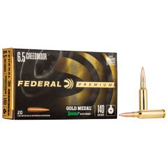 Munitions FEDERAL C/6,5mm Creedmoor 140gr Gold Medal Sierra Matchking - Boîte de 20