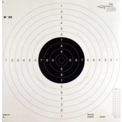 Cible papier gravolux Pistolet 25/50 mètres - format 52x52 cm - par 100