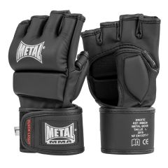 Gants  Metal Boxe de Combat libre - MMA - Noir mat - XL